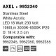 Stainless Steel White Acrylic LED 18 Watt 230 Volt 1080Lm 3000K-6500K IP20 D: 18 H: 2.5 cm Compatible with: 9952345, 9952350, 99
