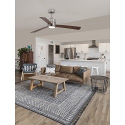 Fan Stainless Aluminium Teak & Walnut Plywood D: 137.1 cm H: 38.2 cm 6 Speed Remote 52’’ Blade, DC 38 Watt AC220-240V 5041CFM 2
