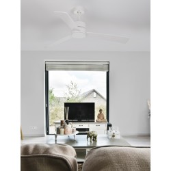 Fan White Aluminium White & Oak Plywood D: 137.1 cm H: 38.2 cm 6 Speed Remote 52’’ Blade, DC 38 Watt AC220-240V 5041CFM 205RPM,