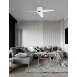 Fan White Aluminium White ABS D: 99.5 cm H: 21.5 cm 6 Speed Remote, 53’’ Blade DC 18W,AC220-240V 4500CFM 184RPM,<50 dB,11Kg Summ