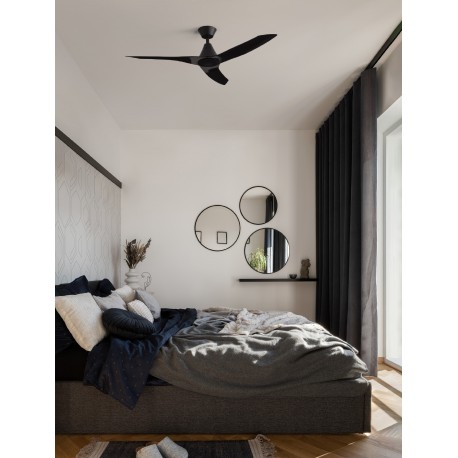 Fan White Aluminium White ABS D: 110 H: 31-43 cm 6 Speed Remote, 69cm Blade DC,AC220-240V 4500CFM 184RPM,11Kg Summer/Winter Func