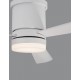 Fan Matt White Steel & Glass White Polywood D: 132 cm H: 25 cm 5 Speed Remote, 57.5 cm Blade DC 35W,AC220-240V 4500CFM 184RPM,<