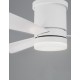 Fan Matt White Steel & Glass White Polywood D: 132 cm H: 25 cm 5 Speed Remote, 57.5 cm Blade DC 35W,AC220-240V 4500CFM 184RPM,<
