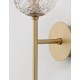 Clear Structured Glass & Brass Gold Steel LED G9 1x5 Watt 230 Volt IP20 Bulb Excluded D: 11 W: 14.5 H: 35 cm 
