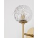 Clear Structured Glass & Brass Gold Steel LED G9 1x5 Watt 230 Volt IP20 Bulb Excluded D: 11 W: 14.5 H: 35 cm 