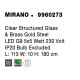 Clear Structured Glass & Brass Gold Steel LED G9 5x5 Watt 230 Volt IP20 Bulb Excluded L: 113 W: 10 H: 180 cm Adjustable Height 