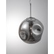 Chrome Metal Smoky Gray Glass LED E27 1x12 Watt 230 Volt IP20 Bulb Excluded D: 30 H1: 53 H2: 120 cm Adjustable height 