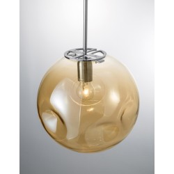 Chrome Metal Champagne Glass LED E27 1x12 Watt 230 Volt IP20 Bulb Excluded D: 30 H1: 53 H2: 120 cm Adjustable height 