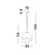 Chrome Metal Champagne Glass LED E27 1x12 Watt 230 Volt IP20 Bulb Excluded D: 30 H1: 53 H2: 120 cm Adjustable height 