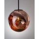 Matt Black Metal Copper Glass LED E27 1x12 Watt 230 Volt IP20 Bulb Excluded D: 30 H1: 53 H2: 120 cm Adjustable height 
