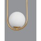 Opal Glass Brass Gold Metal LED G9 1x5 Watt 230 Volt IP20 Bulb Excluded L: 20 W: 15 H1: 47.6 H2: 120 cm Adjustable height 