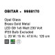 Opal Glass Brass Gold Metal LED G9 1x5 Watt 230 Volt IP20 Bulb Excluded L: 20 W: 15 H1: 47.6 H2: 120 cm Adjustable height 