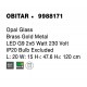 Opal Glass Brass Gold Metal LED G9 2x5 Watt 230 Volt IP20 Bulb Excluded L: 20 W: 15 H1: 47.6 H2: 120 cm Adjustable height 