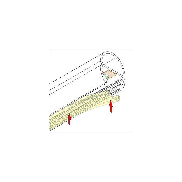 Diffuseur Clip 15.4mm - Blanc - 1000mm