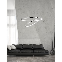 Not Dimmable Chrome Aluminium & Acrylic LED 74 Watt 230 Volt 4025Lm 3000K IP20 D: 60 H: 120 cm Adjustable Height & Rotating 