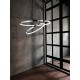 Not Dimmable Chrome Aluminium & Acrylic LED 74 Watt 230 Volt 4025Lm 3000K IP20 D: 60 H: 120 cm Adjustable Height & Rotating 