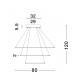 Not Dimmable Chrome Aluminium & Acrylic LED 129 Watt 230 Volt 6831Lm 3000K IP20 D: 80 H: 120 cm Adjustable Height & Rotating 