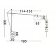 Iron & Plastic Black Fabric Shade LED E27 1x12 Watt 230 Volt IP20 Bulb Excluded Cable Length: 240 cm L: 195 W: 40 H: 165 Adjus