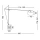Iron & Plastic White Fabric Shade LED E27 1x12 Watt 230 Volt IP20 Bulb Excluded Cable Length: 240 cm L: 195 W: 40 H: 165 Adjust