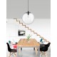 Clear Glass & Black Metal Black Fabric Wire LED E27 1x12 Watt 230 Volt IP20 Bulb Excluded D: 50 H1: 50 H2: 205 cm Adjustable He