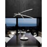 Chrome Aluminium & Acrylic LED 38 Watt 230 Volt 2650Lm 3000K IP20 L: 90 H: 120 cm Adjustable Height & Adjustable 