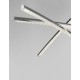 Chrome Aluminium & Acrylic LED 38 Watt 230 Volt 2650Lm 3000K IP20 L: 90 H: 120 cm Adjustable Height & Adjustable 