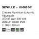 Chrome Aluminium & Acrylic LED 38 Watt 230 Volt 2650Lm 3000K IP20 L: 90 H: 120 cm Adjustable Height & Adjustable 