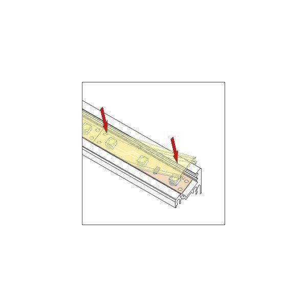 Diffuseur Clip 15.4mm - Blanc - 1000mm