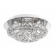 Chrome & White Aluminium K9 Crystal LED 28 Watt 230 Volt 1560Lm 3000K IP20 D: 40 H: 14 cm 