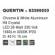 Chrome & White Aluminium K9 Crystal LED 28 Watt 230 Volt 1560Lm 3000K IP20 D: 40 H: 14 cm 
