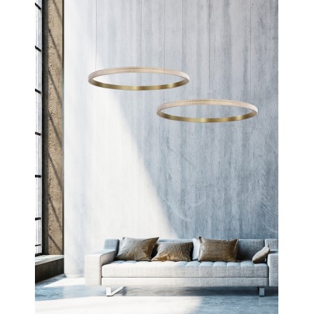 Antique Brass Aluminium & Acrylic LED 30 Watt 230 Volt 1650Lm 3000K IP20 D: 85 H: 180 cm Adjustable height 