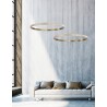 Antique Brass Aluminium & Acrylic LED 30 Watt 230 Volt 1650Lm 3000K IP20 D: 85 H: 180 cm Adjustable height