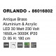 Antique Brass Aluminium & Acrylic LED 30 Watt 230 Volt 1650Lm 3000K IP20 D: 85 H: 180 cm Adjustable height 