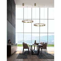 Antique Brass Aluminium & Acrylic LED 23 Watt 230 Volt 1265Lm 3000K IP20 Antique Brass D: 65 H: 180 cm Adjustable height 