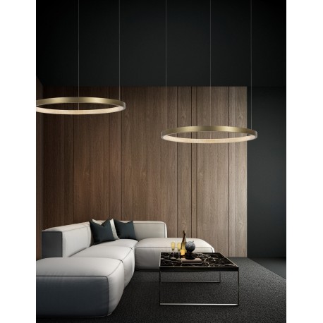 Antique Brass Aluminium & Acrylic LED 35 Watt 230 Volt 1900Lm 3000K IP20 D: 108 H: 180 cm Adjustable Height 
