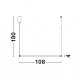 Antique Brass Aluminium & Acrylic LED 35 Watt 230 Volt 1900Lm 3000K IP20 D: 108 H: 180 cm Adjustable Height 