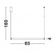 Antique Brass Aluminium & Acrylic LED 23 Watt 230 Volt 1265Lm 3000K IP20 D: 65 H: 180 cm Adjustable Height 