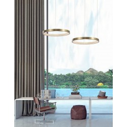 Antique Brass Aluminium & Acrylic LED 18 Watt 230 Volt 1020Lm 3000K IP20 D: 45 H: 180 cm Adjustable Height 