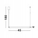 Antique Brass Aluminium & Acrylic LED 18 Watt 230 Volt 1020Lm 3000K IP20 D: 45 H: 180 cm Adjustable Height 