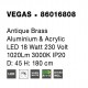 Antique Brass Aluminium & Acrylic LED 18 Watt 230 Volt 1020Lm 3000K IP20 D: 45 H: 180 cm Adjustable Height 