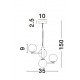 Opal Glass Antique Brass Metal LED G9 4x5 Watt 230 Volt IP20 Bulb Excluded D: 35 H: 150 cm Adjustable height 