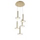 Brass Gold Aluminium & Acrylic LED 47 Watt 230 Volt 2665Lm 3000K IP20 D: 41 H: 150 cm Adjustable Height 