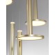 Brass Gold Aluminium & Acrylic LED 47 Watt 230 Volt 2665Lm 3000K IP20 D: 41 H: 150 cm Adjustable Height 