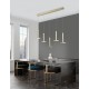 Brass Gold Aluminium & Acrylic LED 50 Watt 230 Volt 3946Lm 3000K IP20 L: 107 W: 15 H: 150 cm Adjustable Height 