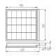 Dalle LED 600x600 Reflector Grille 4xT8 LED max 18W G13 IP20