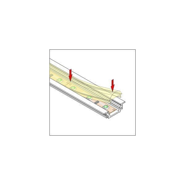 Diffuseur Lentille 60° 15.4mm - Transparent - 1000mm