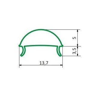 Diffuseur Lentille 60° 15.4mm - Transparent - 1000mm