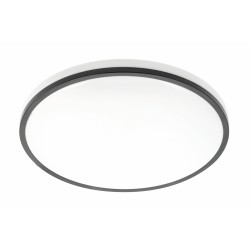 Plafonnier LED Hublot Noir 4000°K 24W 1680lm Ø350mm