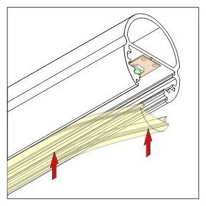Diffuseur Lentille 60° 15.4mm - Transparent - 1000mm