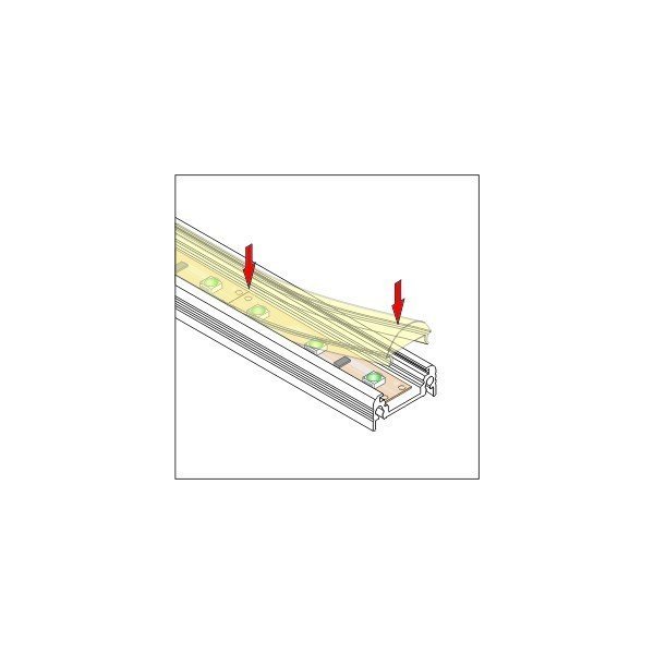 Diffuseur Lentille 60° 15.4mm - Transparent - 1000mm
